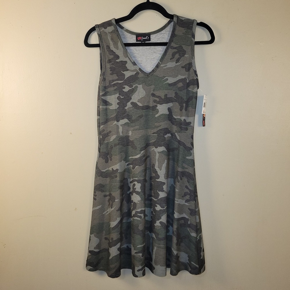Poof Gray Sleeveless Womens Medium Skater Dress ~ Made In USA‎